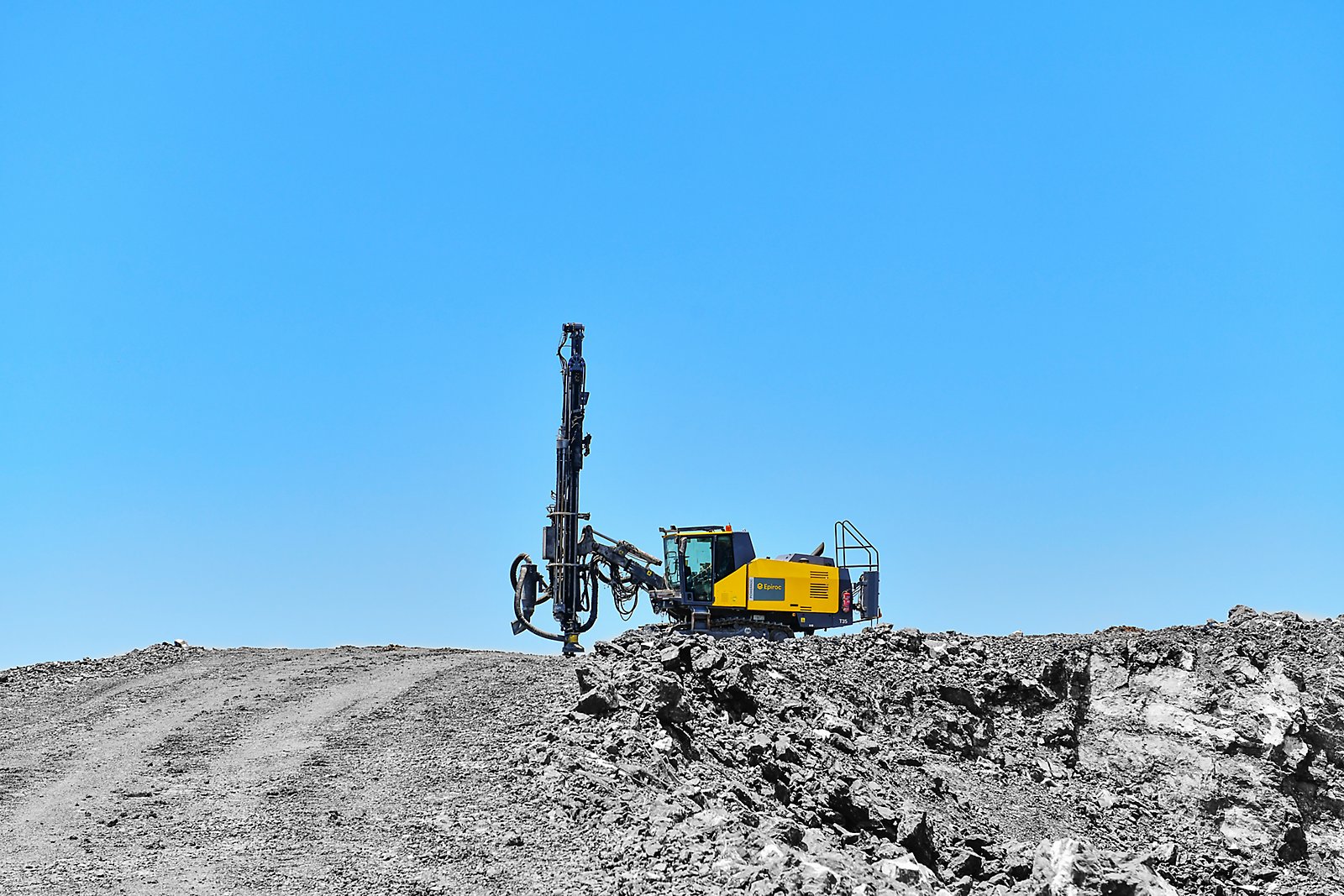 Production drilling for quarrying & mining